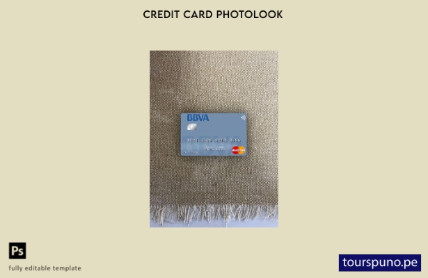 listo para imprimir Paraguay Banco BBVA Banco mastercard photolook plantilla fro